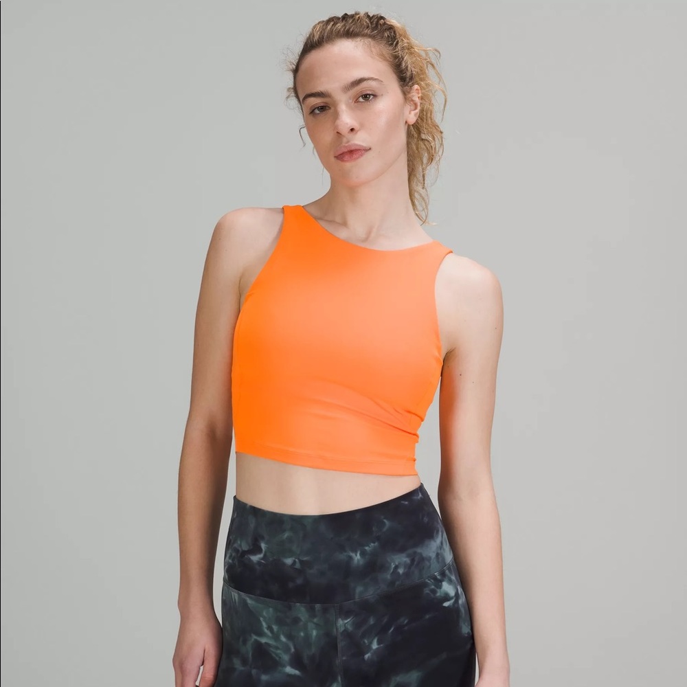 lululemon high neck align tank orange soda